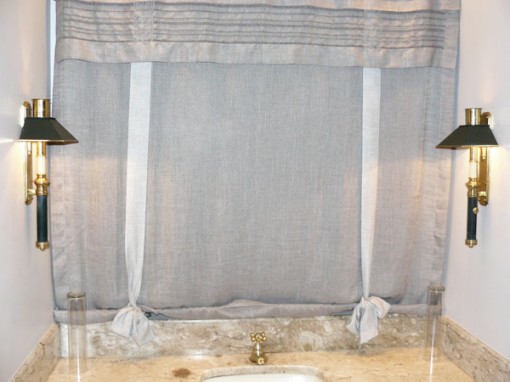 Cortina de Lavabo Guirlanda Decoração de Interiores
